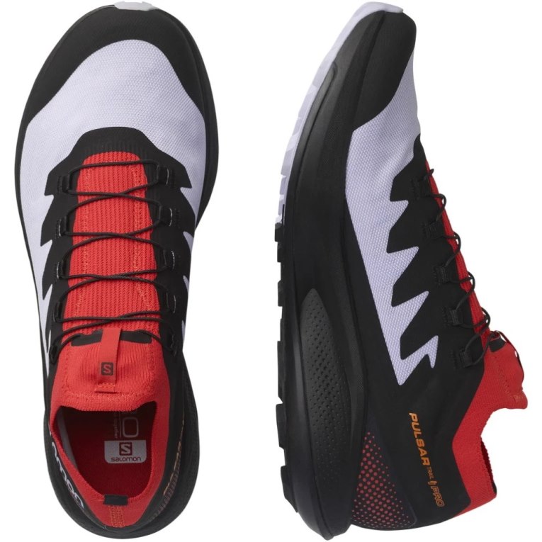 Black / Red / Lavender Salomon Pulsar Pro Men's Trail Running Shoes | IE TN2160